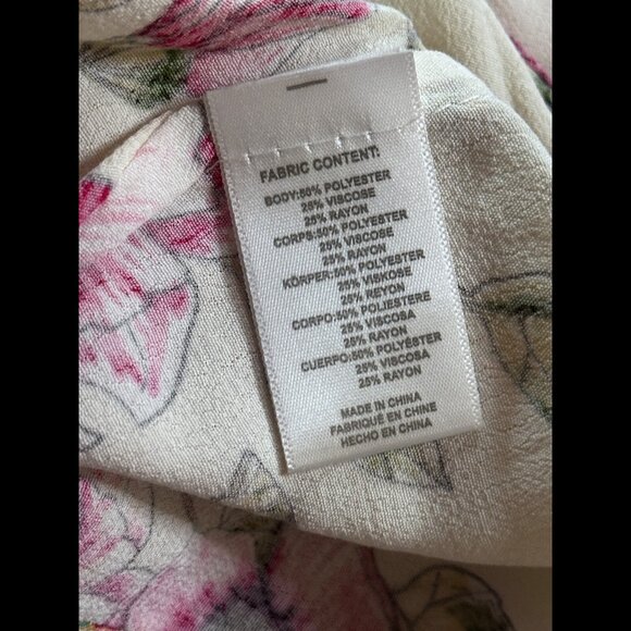 Akemi Kin Top OS Womens Ivory Vine Floral Open Front Cardigan - Picture 7 of 7